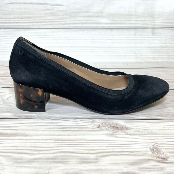Vionic Natalie Pump Womens 8.5 Black Suede Tortoise Block Heel Casual Dress Shoe - Picture 13 of 16